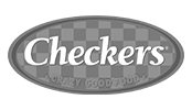 Checkers Fast Food Logo in Black and White