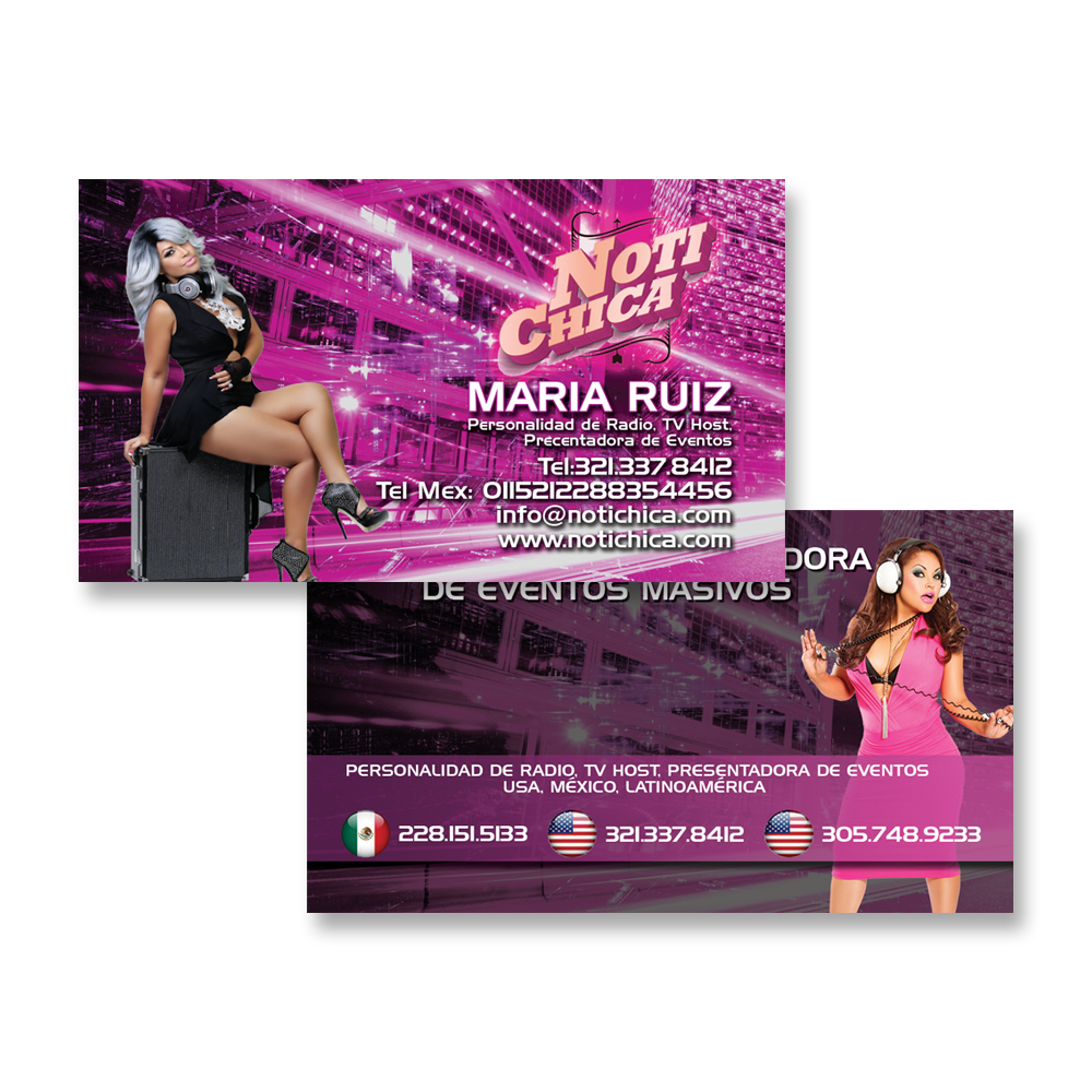 Noti Chica Business Card - Front & Back