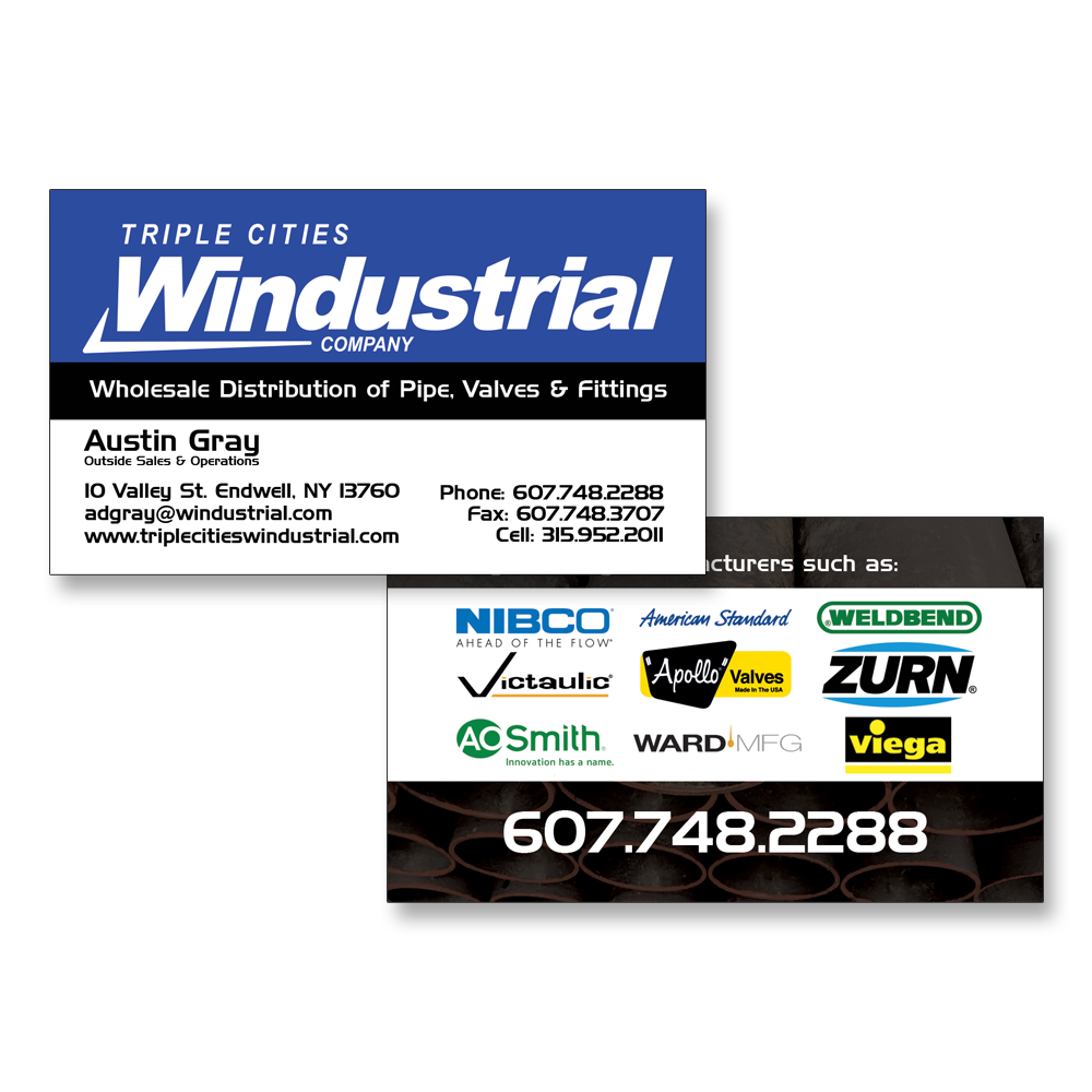 Triple Cities Windustrial Business Card - Front & Back