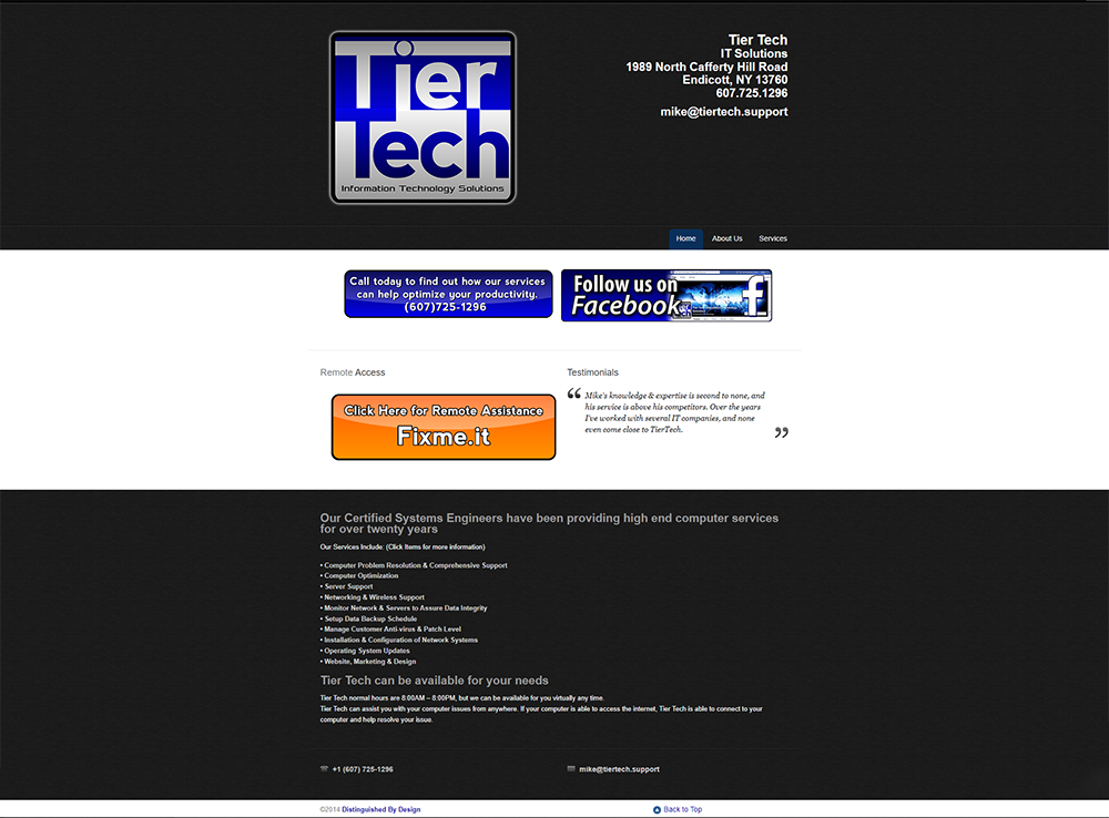 screenshot of TeirTech.support.